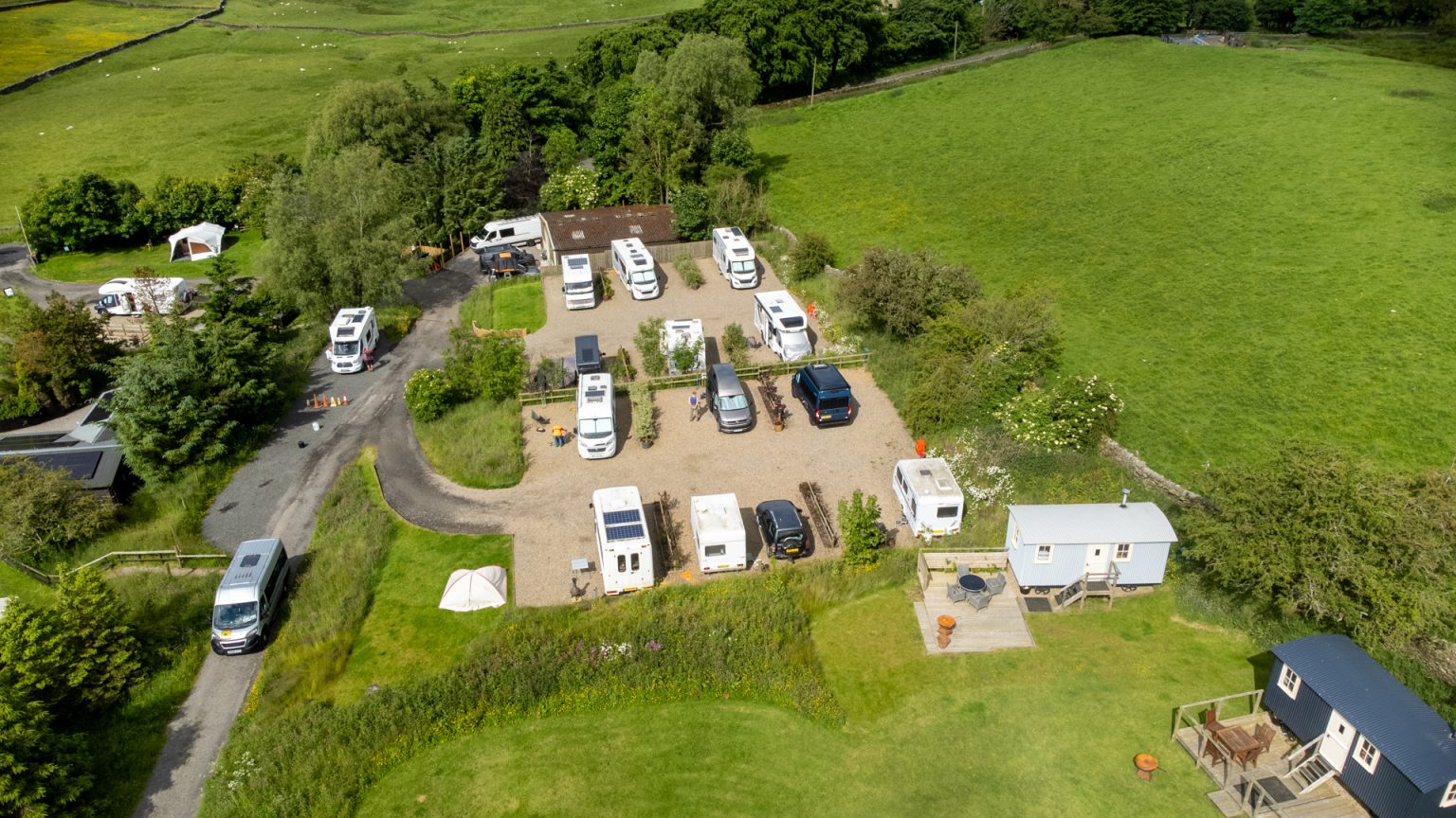 hadrians wall campsite - hard standing Northumberland 250